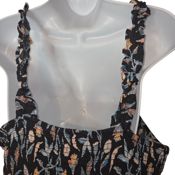 Universal Thread Black and Blue Floral Maxi Dress - Picture 8 of 9